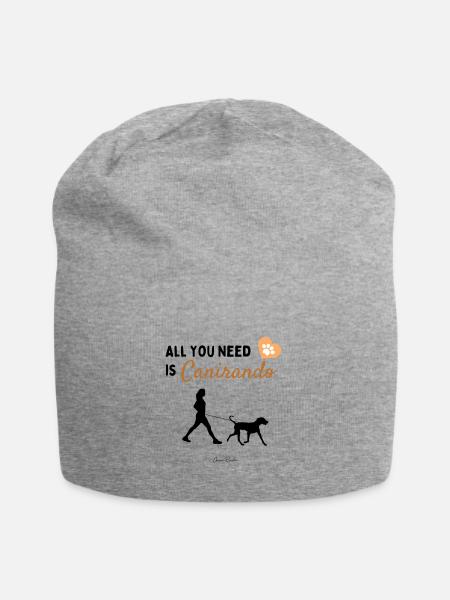 Canirando Cani-Wandern mit Hund - Jersey-Beanie - Grau meliert