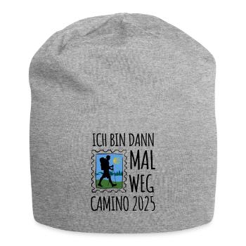 Ich bin dann mall weg - Camino 2025 - Pilgern - Jersey-Beanie - Grau meliert - Vorne
