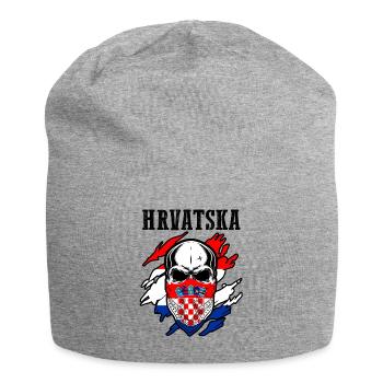Croates Croates Croates Croatine Hrvatska Croatie - Bonnet en jersey - gris chiné - Devant