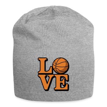 Ich liebe Basketball - Jersey-Beanie - Grau meliert - Vorne