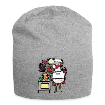 Poulet Cuisinier Cuisiniers Cuisinier - Bonnet en jersey - gris chiné - Devant