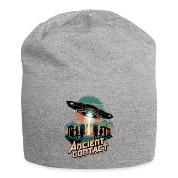 Uralte Astronauten-Begegnung mit Stonehenge UFO - Jersey-Beanie - Grau meliert - Vorne