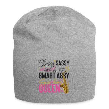 Saxophone Classy Sassy And A Bit - Jersey Beanie - heather grey - Front