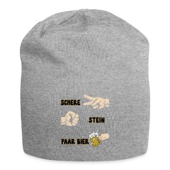 - Bierliebhaber - Jersey-Beanie - Grau meliert - Vorne