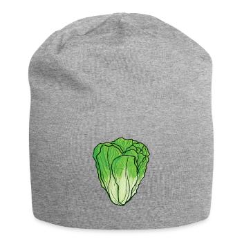 Salatkopf Kopfsalat Gemüse Karneval Kostüm Salat - Jersey-Beanie - Grau meliert - Vorne