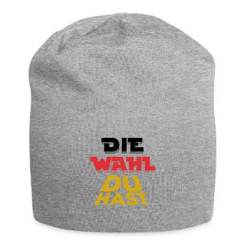 Die Wahl du hast - Wähler - Deutschland - Jersey-Beanie - Grau meliert - Vorne