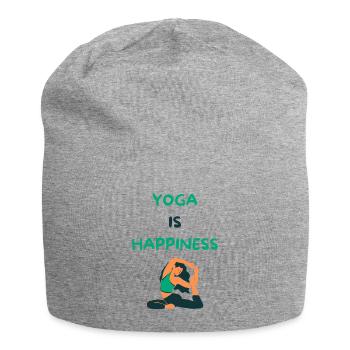 Yoga is happiness - Jersey-Beanie - Grau meliert - Vorne