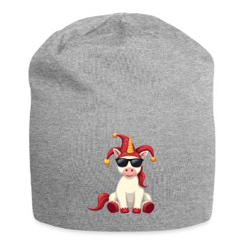 Karneval Karneval Einhorn Fasching Karneval Kostüm - Jersey-Beanie - Grau meliert - Vorne