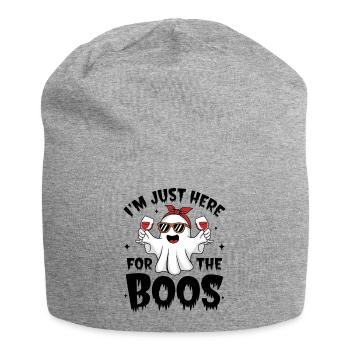 I'm Just Here for the Boo's Funny Ghost Party - Jersey Beanie - heather grey - Front