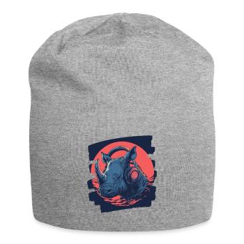 Rhinocéros - Bonnet en jersey - gris chiné - Devant