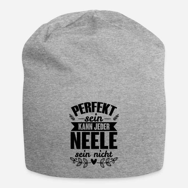 Neele - Perfekt Sein Kann Jeder Neele Sein Nicht - Jersey-Beanie - Grau meliert