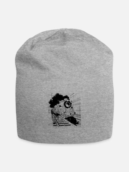 Zug - Jersey-Beanie - Grau meliert