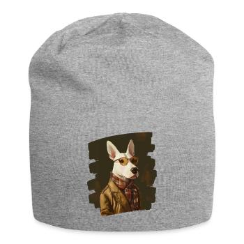 Bull Terrier Chien de combat - Bonnet en jersey - gris chiné - Devant