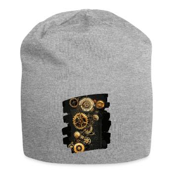 Steampunk Uhrwerk - Jersey-Beanie - Grau meliert - Vorne