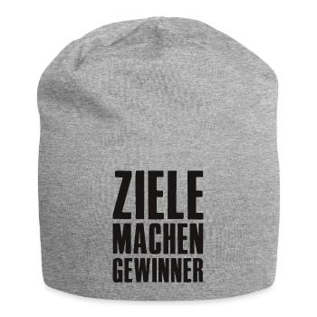 Ziele machen Gewinner Gründer Unternehmer Startup - Jersey-Beanie - Grau meliert - Vorne