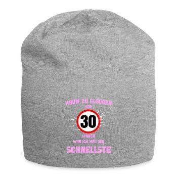 30 Rond Anniversaire Cadeau Fête Dire Idée - Bonnet en jersey - gris chiné - Devant