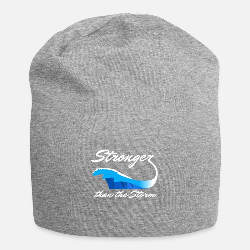 Plus fort que la tempête - Bonnet en jersey - gris chiné