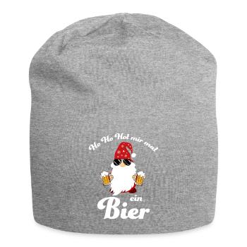bier3 Zeichenfläche 1 - Jersey-Beanie - Grau meliert - Vorne