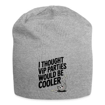 I Thought VIP Parties Would Be Cooler Ironie VIP - Jersey-Beanie - Grau meliert - Vorne