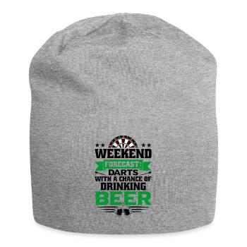 Dart Dartspieler Dartspiel Herren - Jersey-Beanie - Grau meliert - Vorne