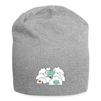 Himmlisch Himmel Tee Teekanne Genuss - Jersey-Beanie - Grau meliert - Vorne