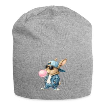 Cool Bunny Easter Bunny Bunny Rabbit Kids - Jersey Beanie - heather grey - Front