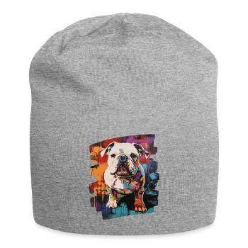 Chien de combat Bulldog - Bonnet en jersey - gris chiné - Devant
