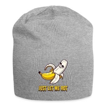 Laissez-moi pourrir – la banane n’en a plus l’impression - Bonnet en jersey - gris chiné - Devant