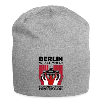 Stuttgart Berlin Finale – Berlin wir kommen! - Jersey-Beanie - Grau meliert - Vorne