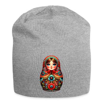 Fille russe ! Matriochka Russe pour Russes - Bonnet en jersey - gris chiné - Devant
