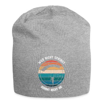 Retro Fallschirmspringen Spruch Design Fallschirm - Jersey-Beanie - Grau meliert - Vorne