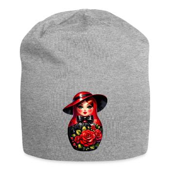 Fille russe ! Matriochka Russe pour Russes - Bonnet en jersey - gris chiné - Devant