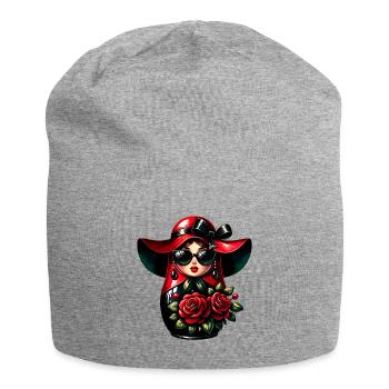 Russian Girl! Matryoshka Russian for Russians - Jersey Beanie - heather grey - Front