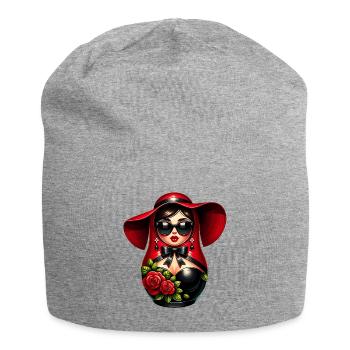 Russian Girl! Matryoshka Russian for Russians - Jersey Beanie - heather grey - Front