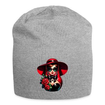 Russian Girl! Matryoshka Russian for Russians - Jersey Beanie - heather grey - Front