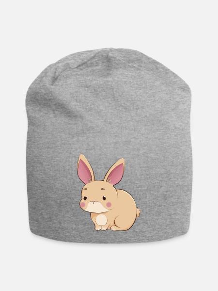 Hase - Jersey-Beanie - Grau meliert