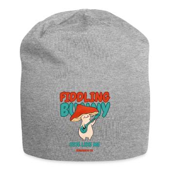 fiddling bunny cute like me - Jersey-Beanie - Grau meliert - Vorne