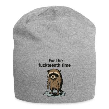 Pour la de énième fois – raton laveur agacé - Bonnet en jersey - gris chiné - Devant