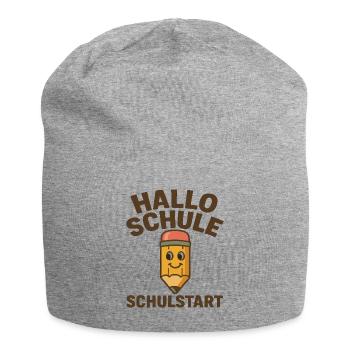 Grundschule Einschulung Schulstart Schule - Jersey-Beanie - Grau meliert - Vorne