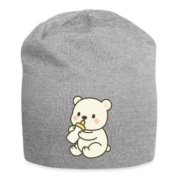 Milchzeit im Eis - Jersey-Beanie - Grau meliert - Vorne