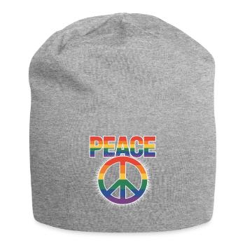 Peace Regenbogen Queer LGBTQ+ Pride Day - Jersey-Beanie - Grau meliert - Vorne