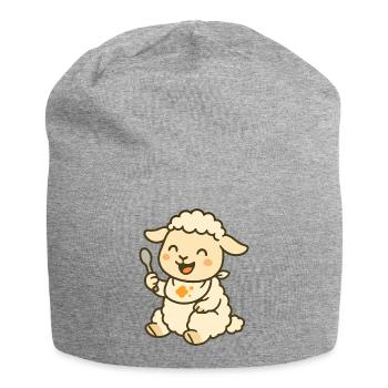 Goûter avec de l’agneau - Bonnet en jersey - gris chiné - Devant