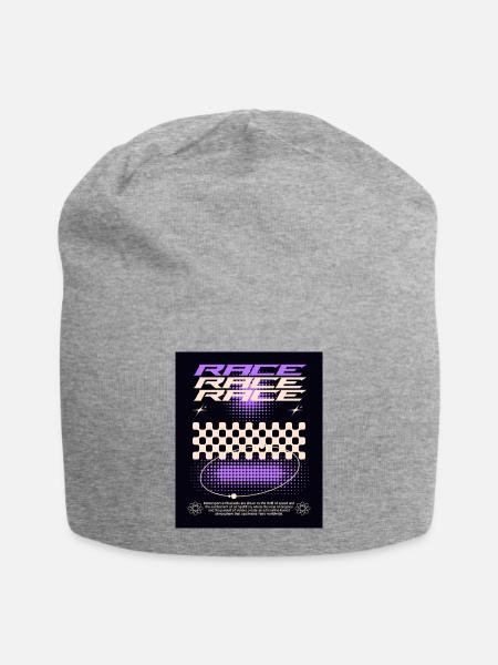 Race Design / Rennsport - Jersey-Beanie - Grau meliert
