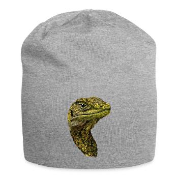 Monitor lizard, reptile, Komodo dragon, banded monitor lizard, lizard - Jersey Beanie - heather grey - Front