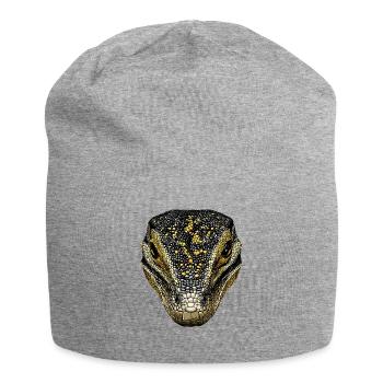 Monitor lizard, reptile, Komodo dragon, banded monitor lizard, lizard - Jersey Beanie - heather grey - Front