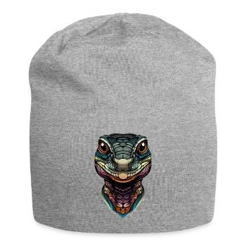 Monitor lizard, reptile, Komodo dragon, banded monitor lizard, lizard - Jersey Beanie - heather grey - Front