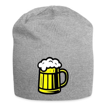 Chope à bière en verre à bière - Bonnet en jersey - gris chiné - Devant