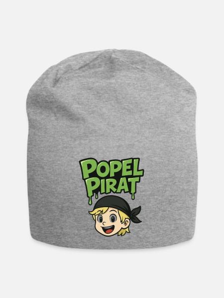 Design Popel Pirat - Jersey-Beanie - Grau meliert