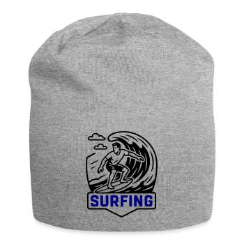 Surfeur symbole surfeur - Bonnet en jersey - gris chiné - Devant