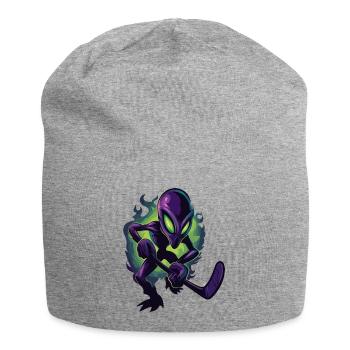 Alien Hockey Player – Sci-Fi Sports Crossover Art - Jersey Beanie - heather grey - Front